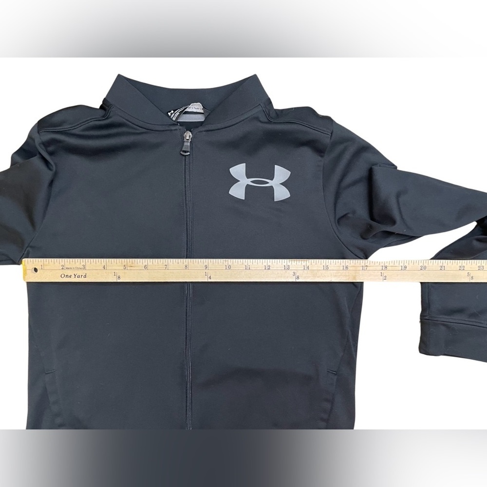 Unisex Under Armor Black Zip Up Athletic Jacket Size: Youth XL - Picture 5 of 9
